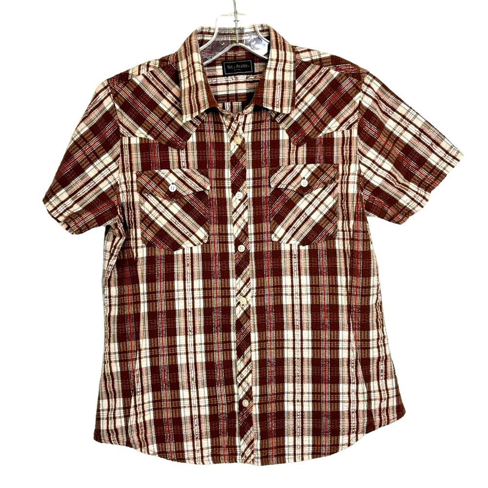 Bit & Bridle Red and White Plaid Blouse